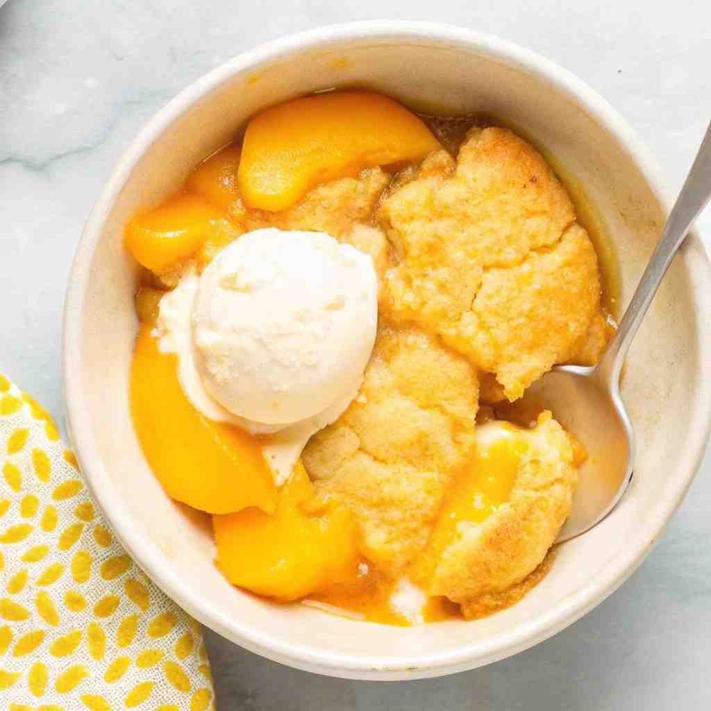 3-Ingredient Peach Cobbler