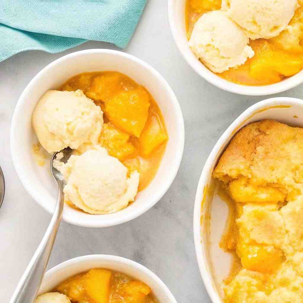 3-Ingredient Peach Cobbler