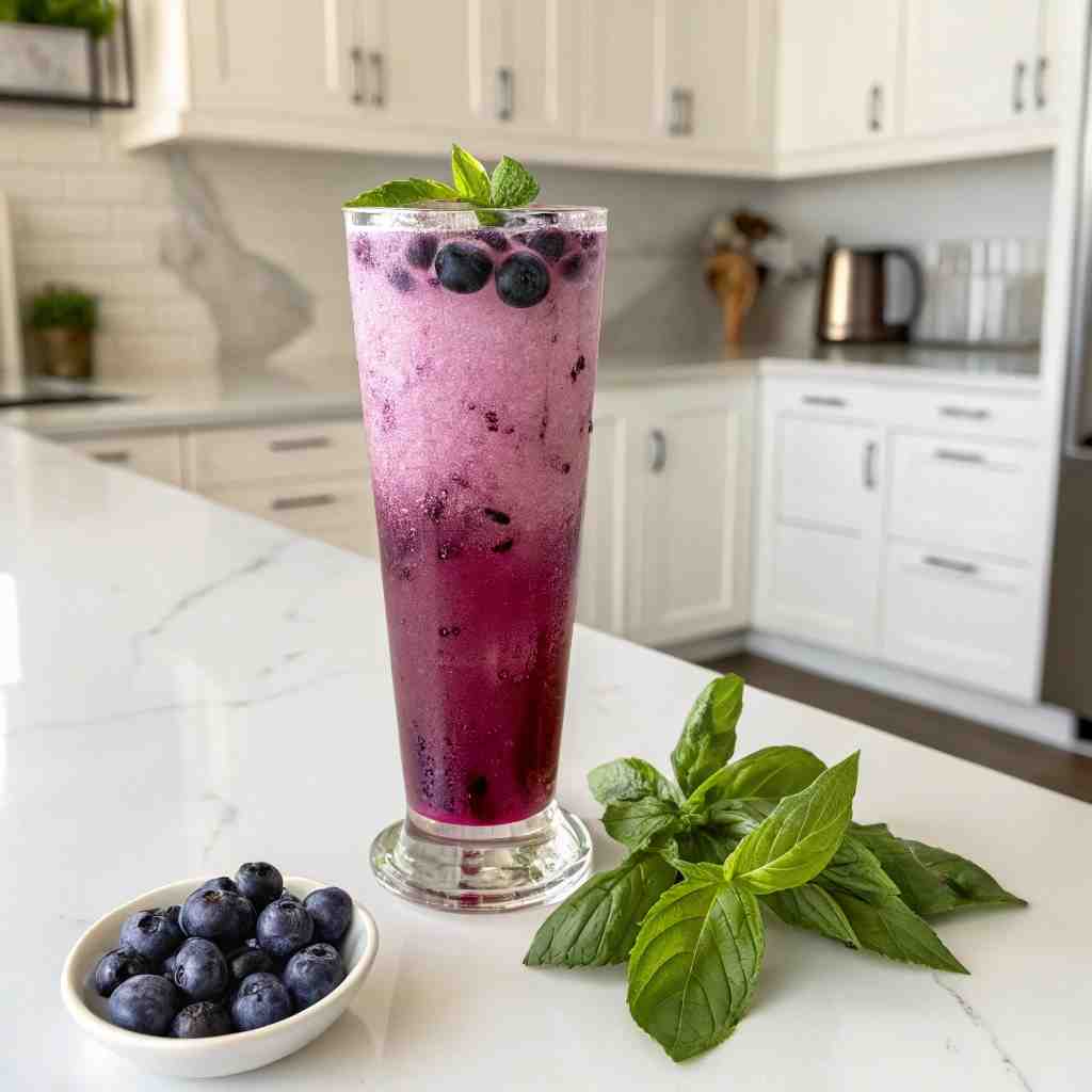 Basil-Blueberry Limeade