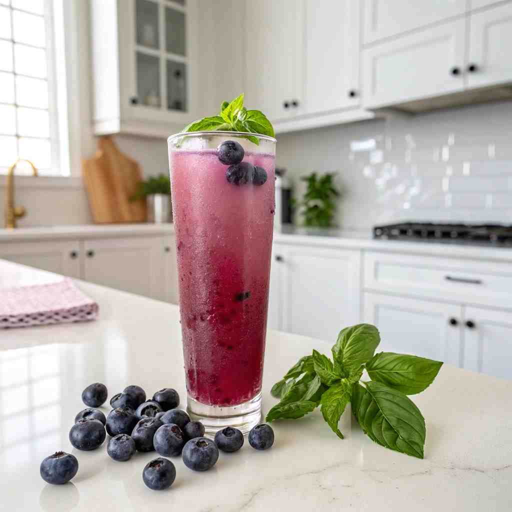 Basil-Blueberry Limeade