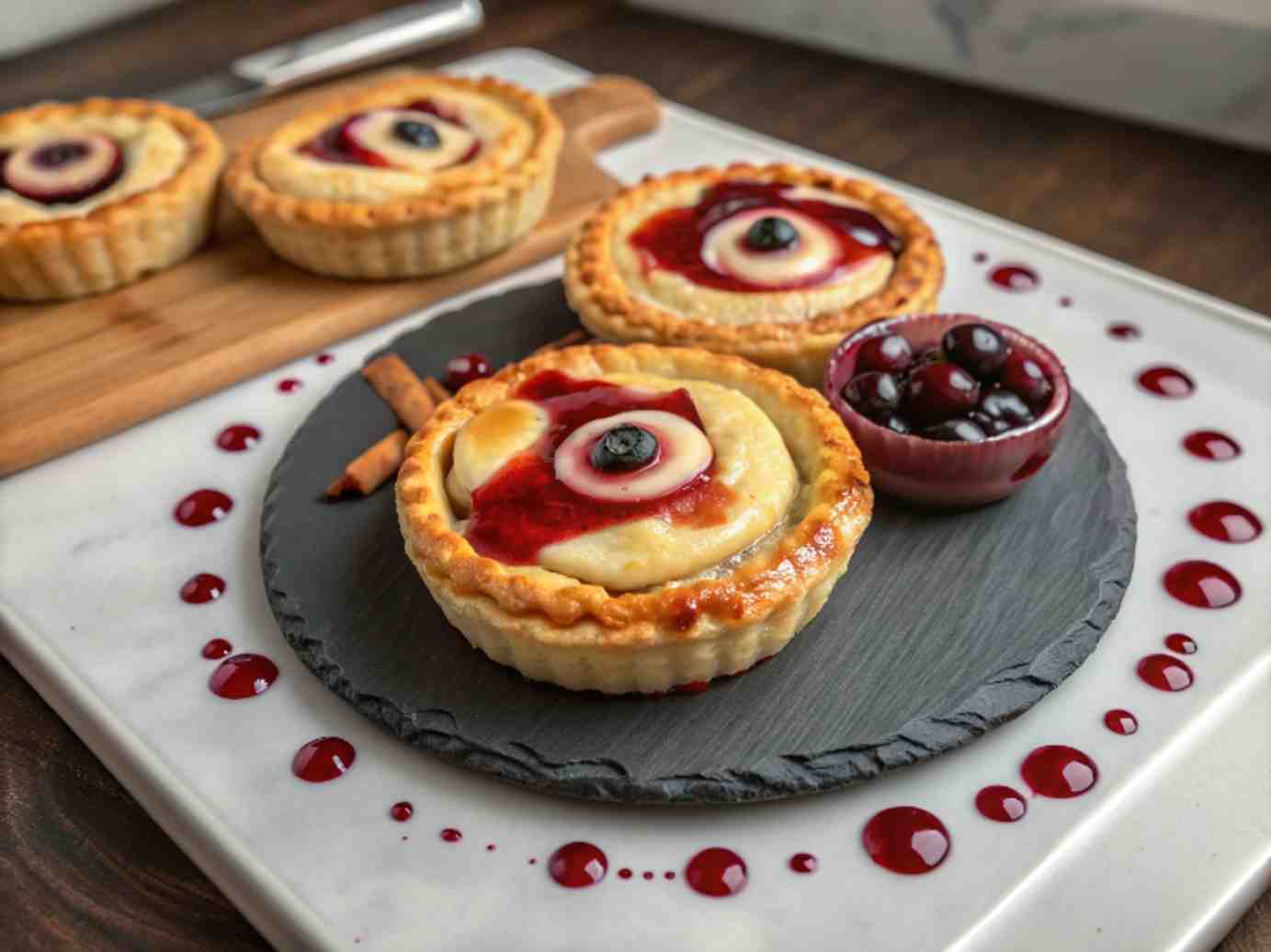Spooky Cherry Eyeball Pies