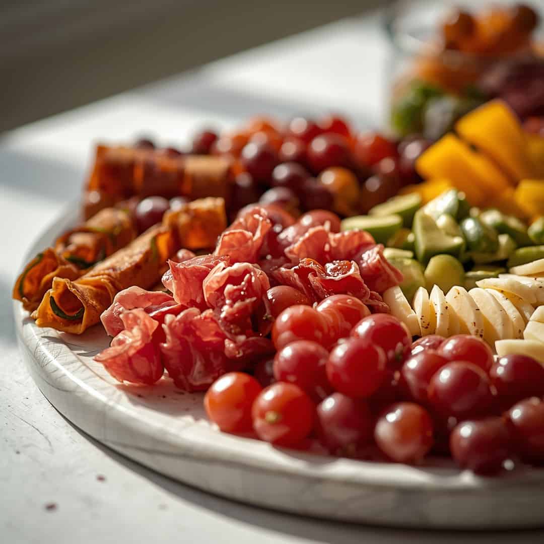 Charcuterie Board Meat Flowers