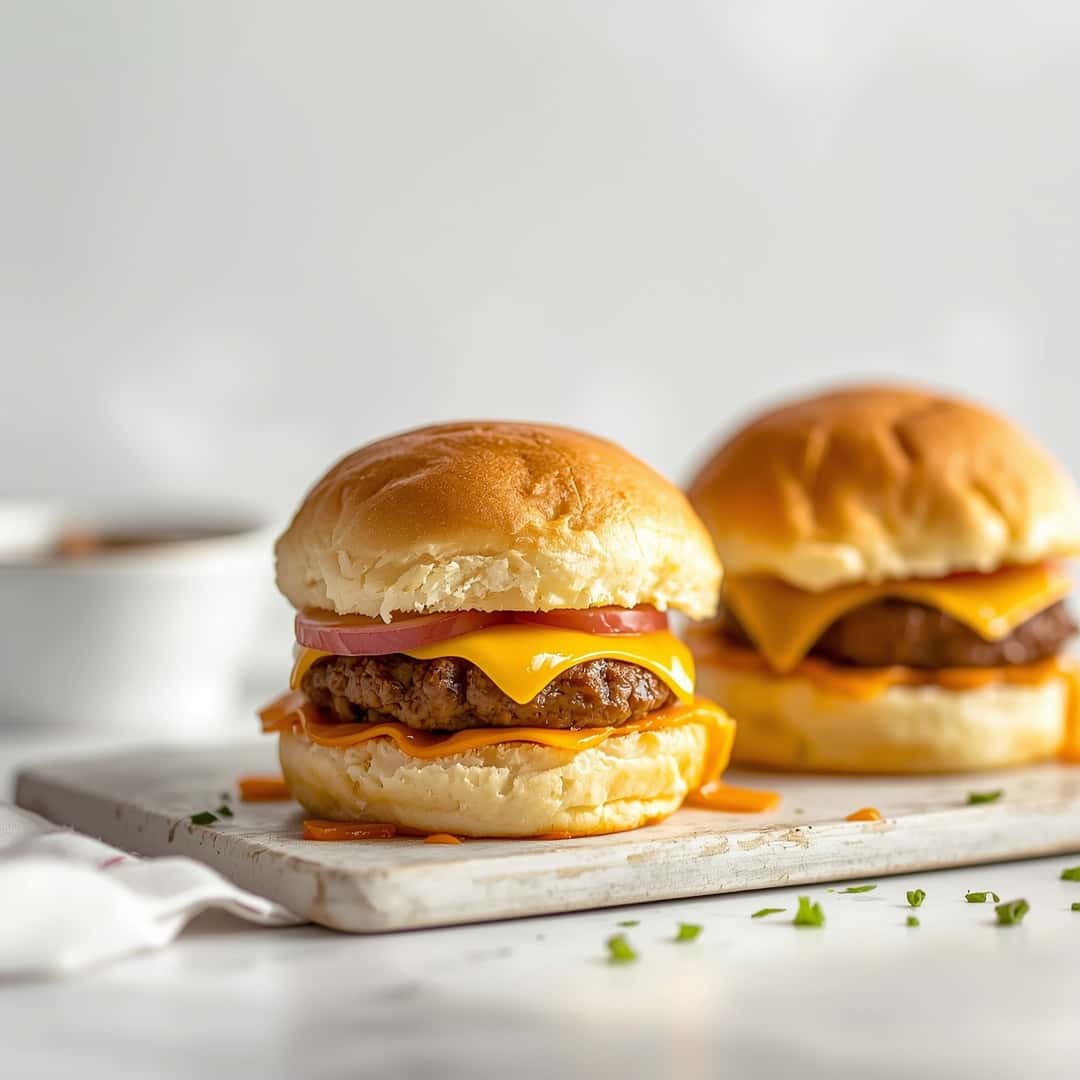 Cheeseburger Sliders Hawaiian Rolls