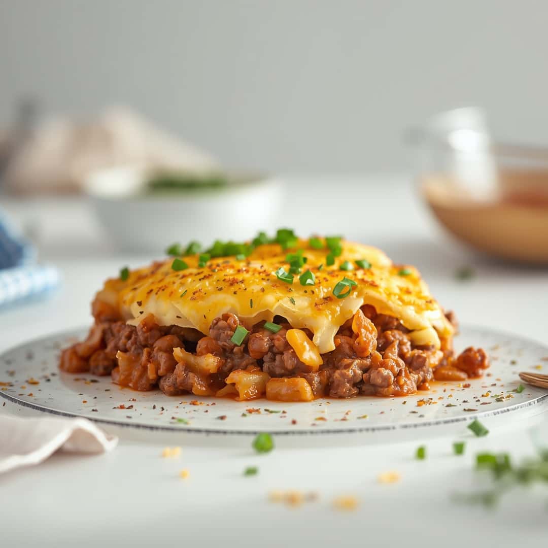 Cheesy Ground Beef Potato Casserole