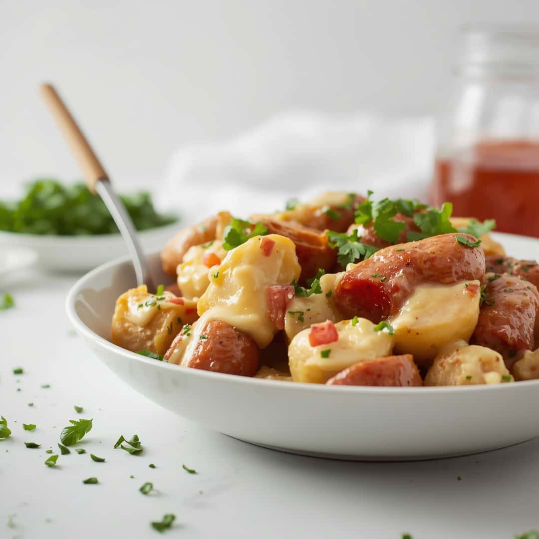 Cheesy Ranch Potatoes Smoked Sausage