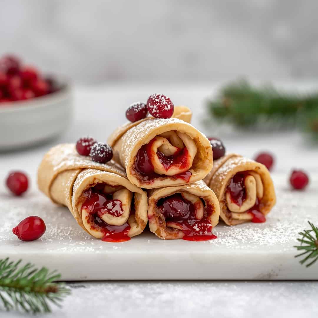 Festive Christmas Cranberry Roll Ups