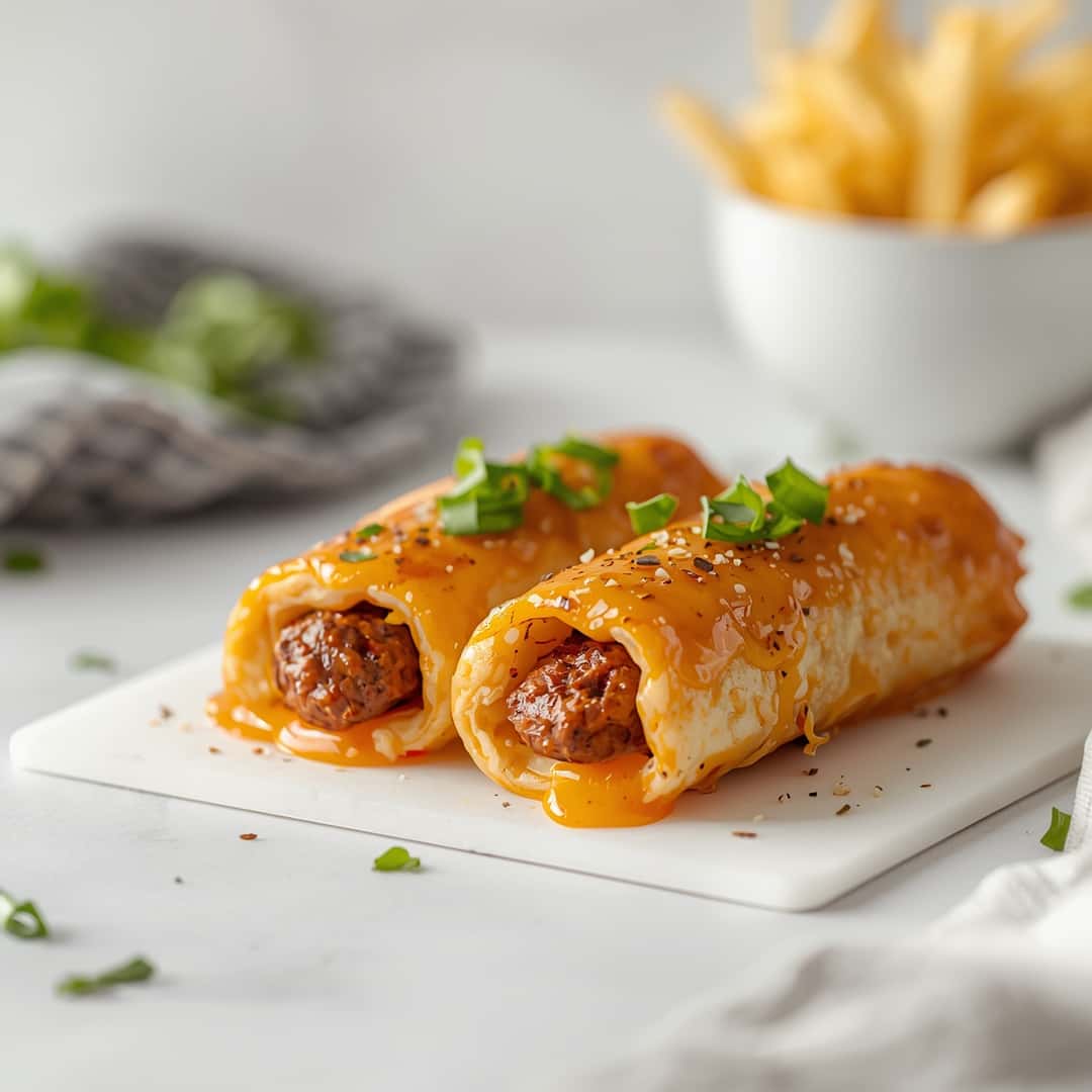 Garlic Butter Cheeseburger Rollups