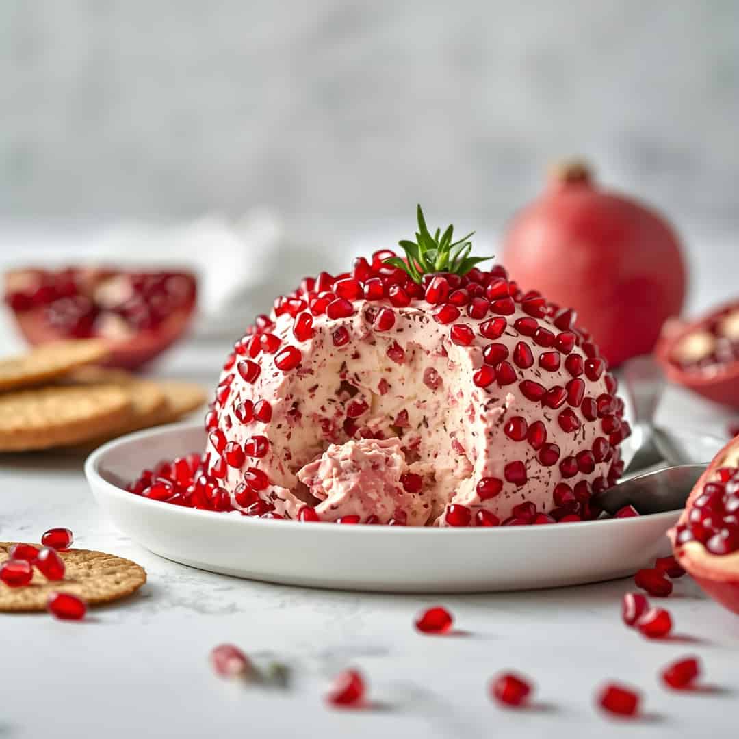 Pomegranate Christmas Cheese Ball