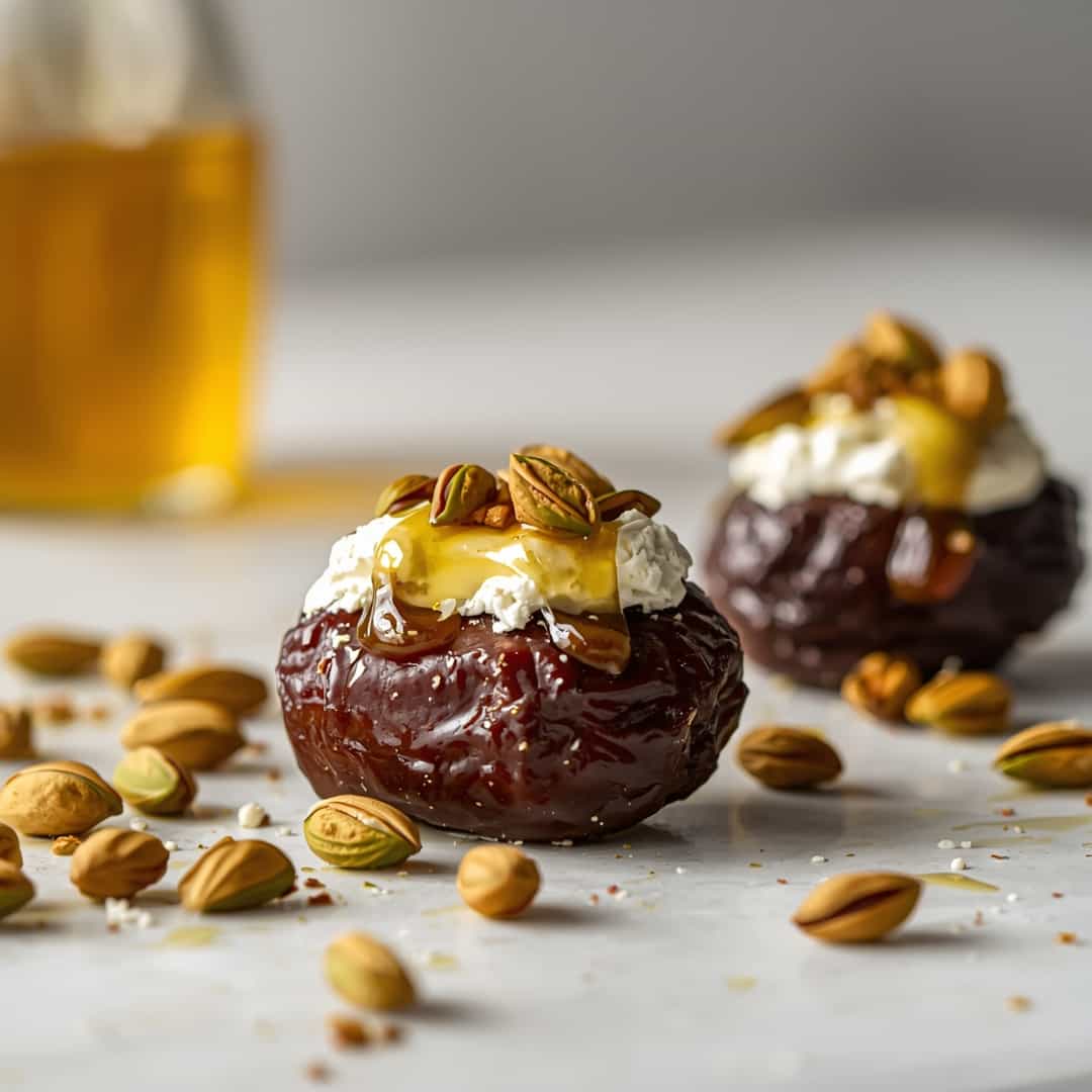 Stuffed Dates Cream Cheese Pistachios Honey