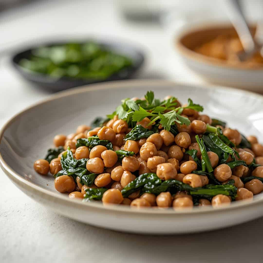 black eyed peas with greens