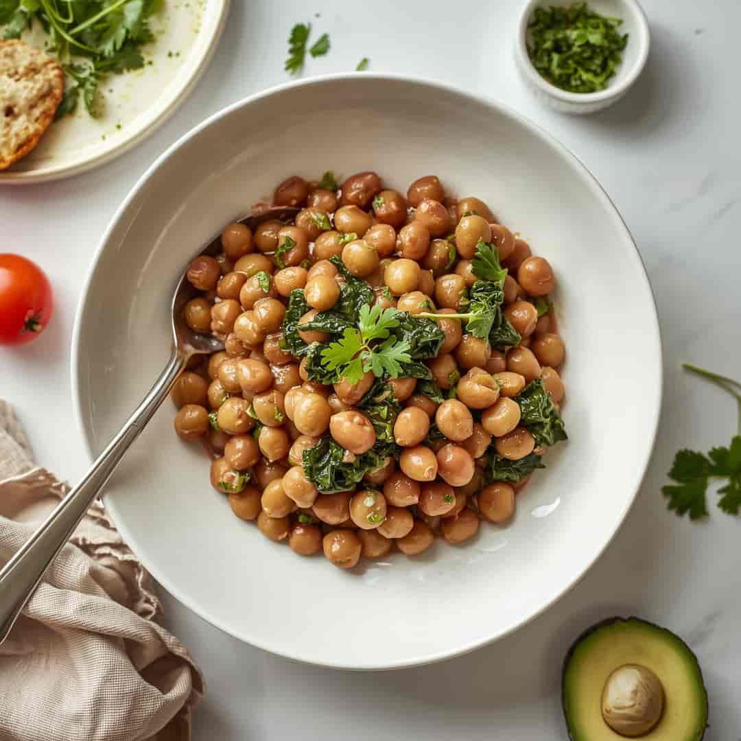 black eyed peas with greens