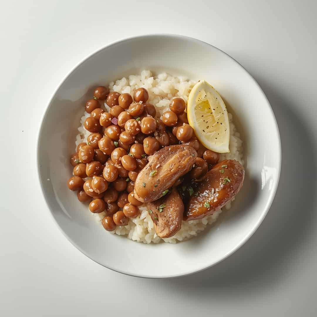 chicken rice black eyed peas