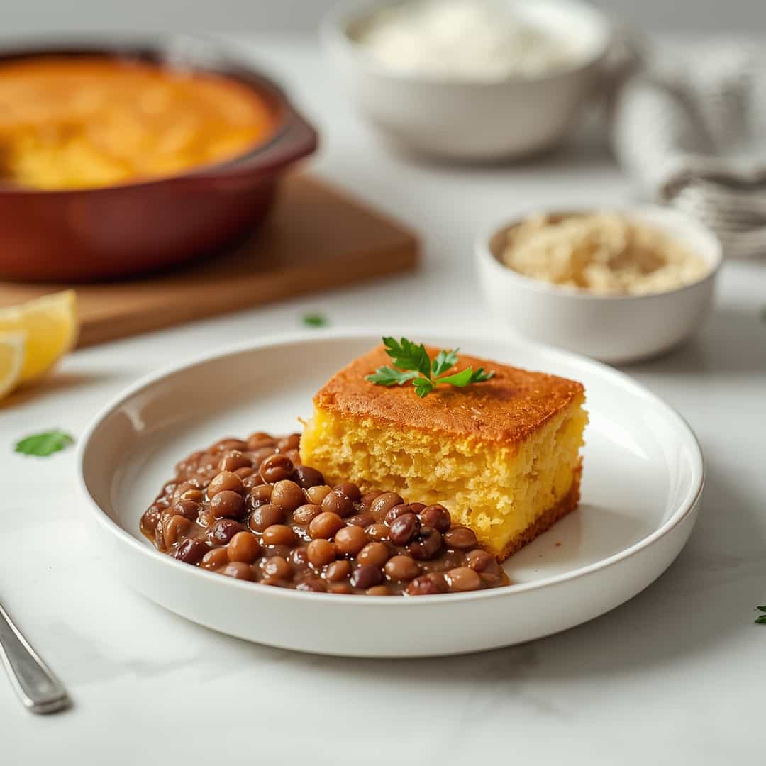 cornbread and black eyed peas