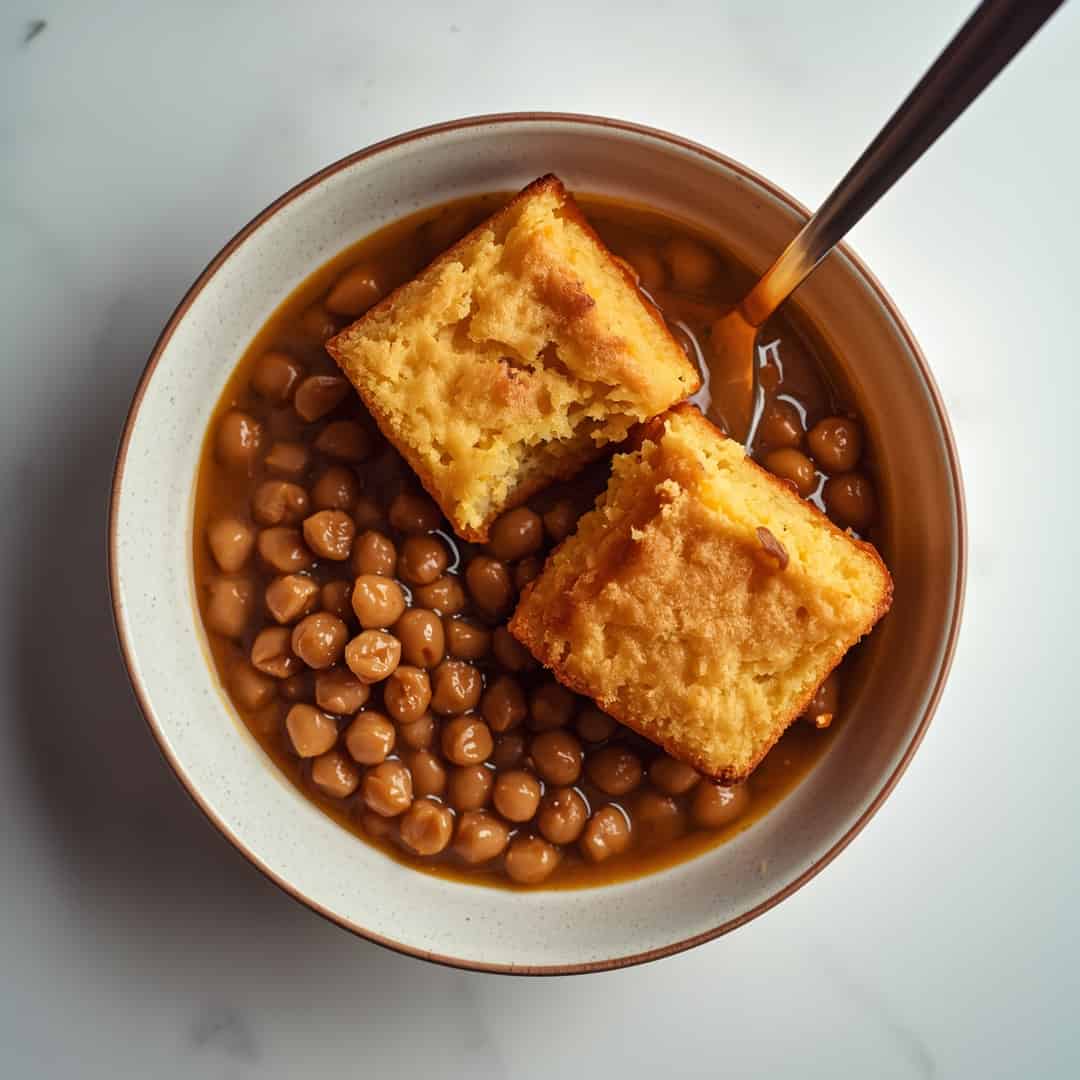cornbread and black eyed peas