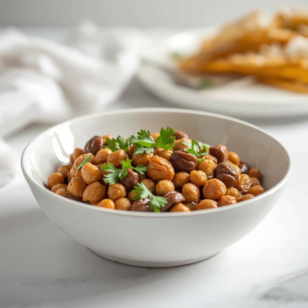 creamy black eyed pea mushroom skillet
