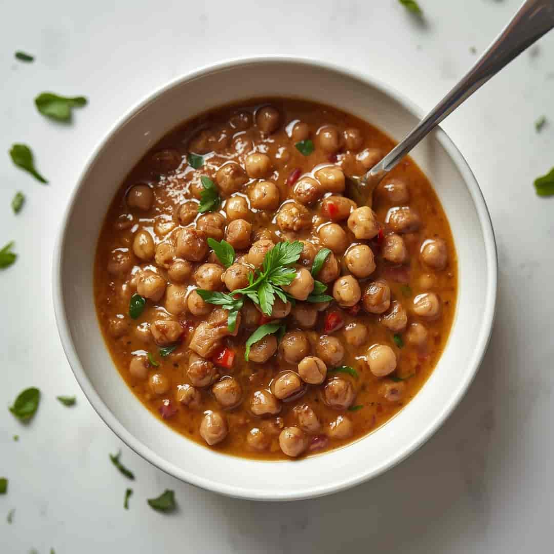 creamy garlic black eyed pea skillet