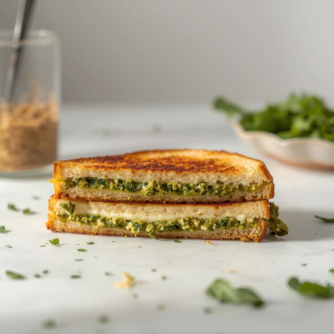 Best Pesto Grilled Cheese