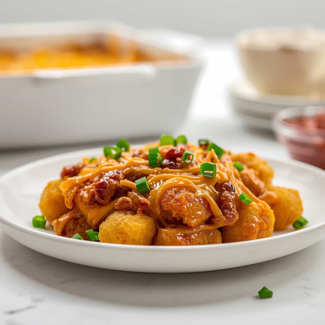 Chili Cheese Tater Tot Casserole