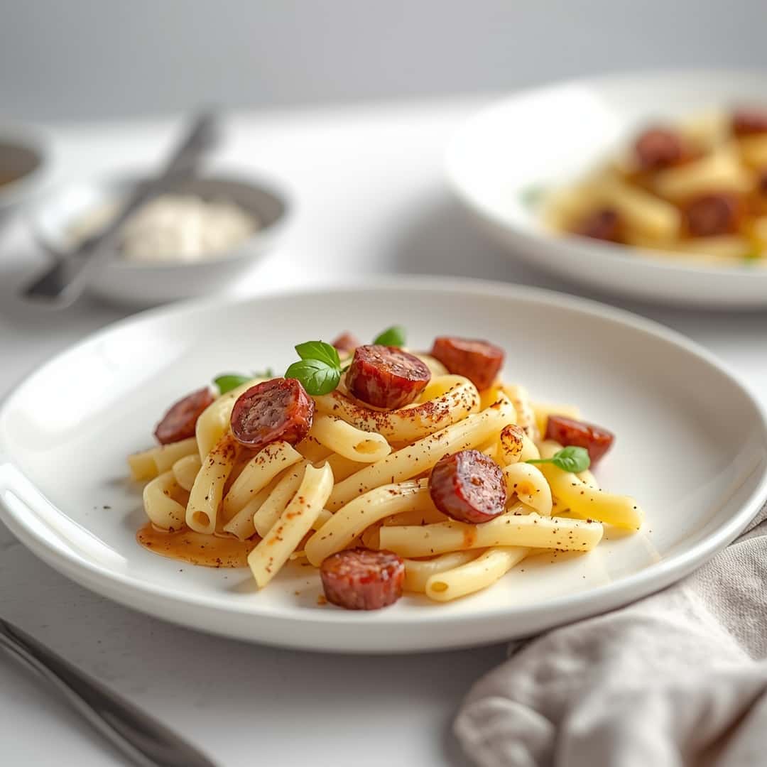 Cream Cheese Smoked Sausage Pasta