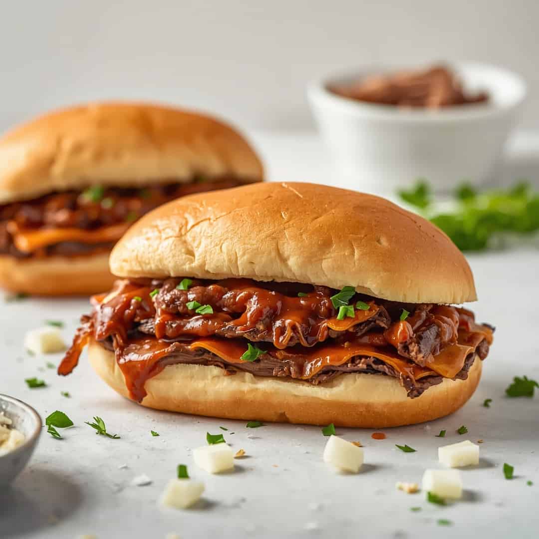 Crockpot French Dip Sandwiches