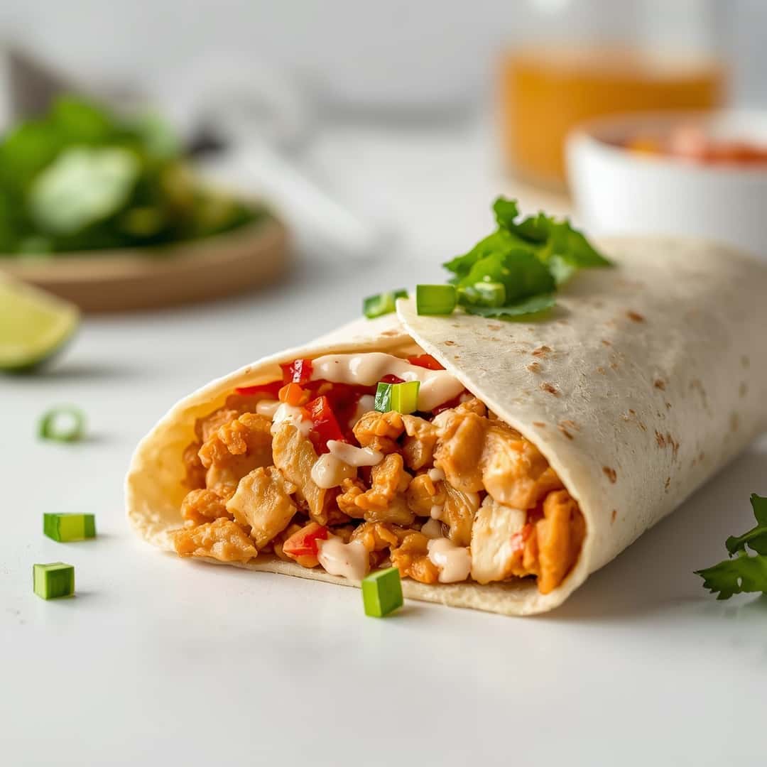 Easy Chipotle Ranch Grilled Chicken Burrito