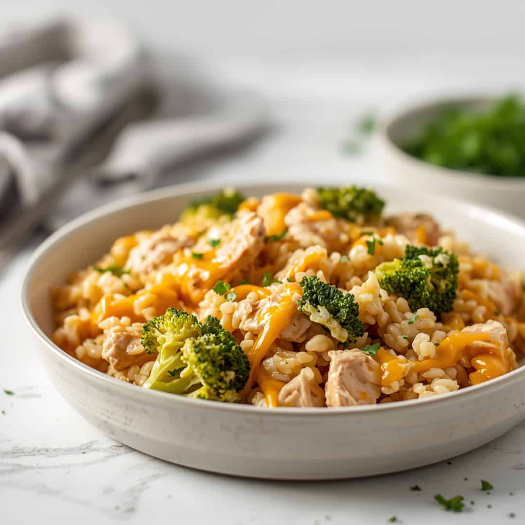Easy Crockpot Cheesy Chicken Broccoli Rice