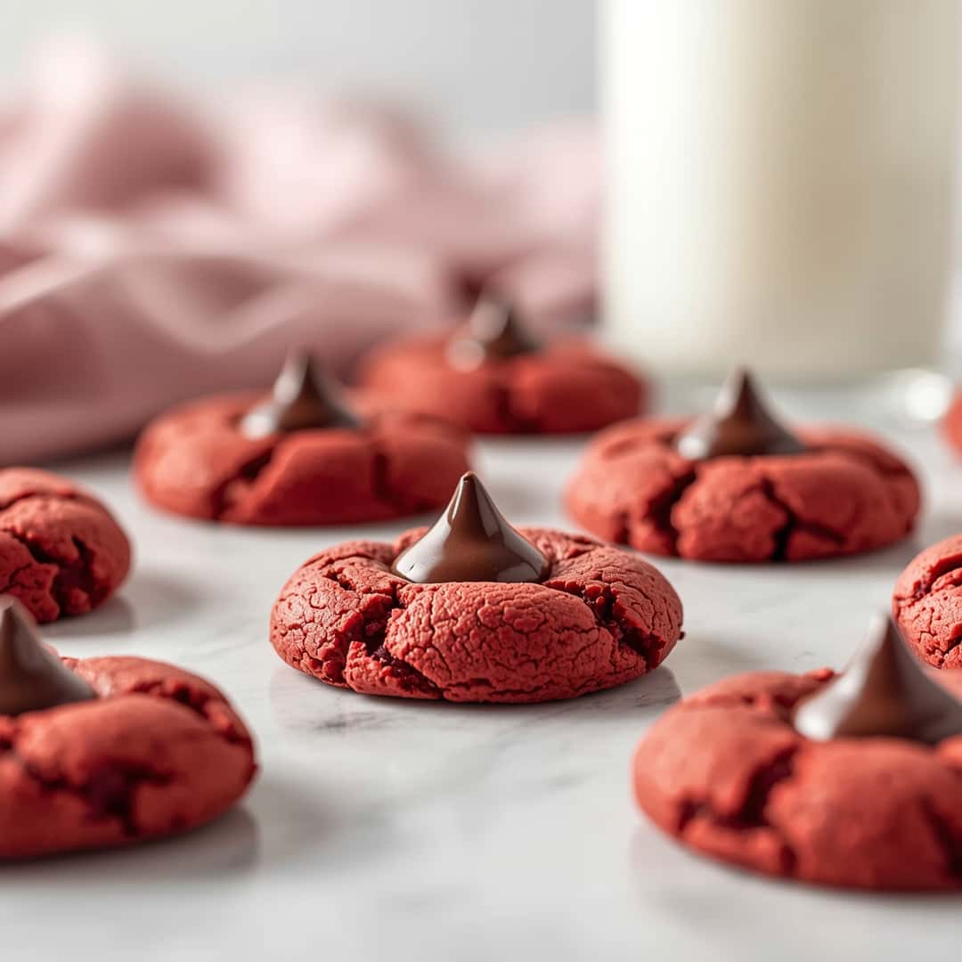Easy Hershey's Red Velvet Blossoms Cookies