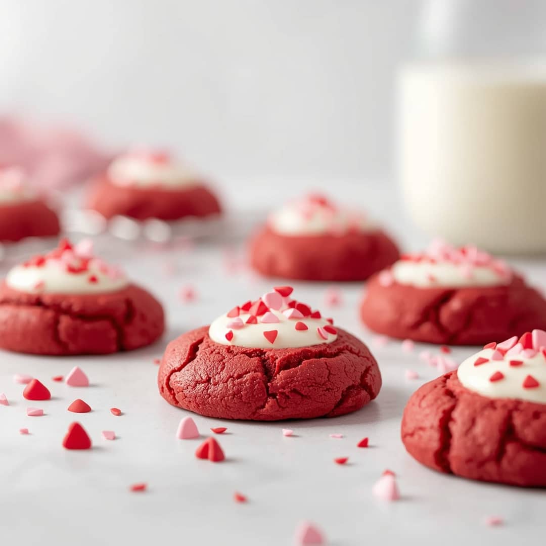 Easy Valentine's Day Red Velvet Cookies
