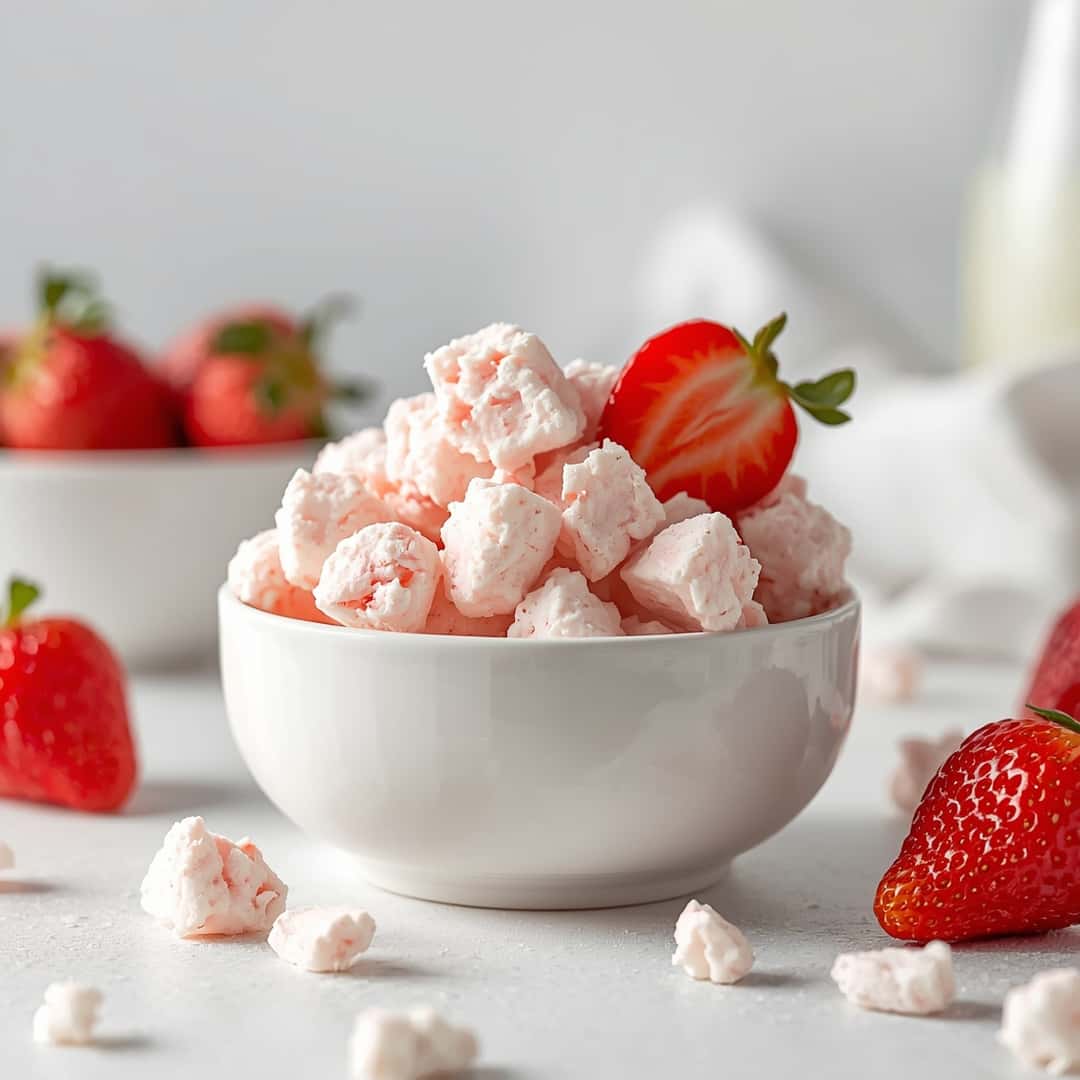 Fluffy Strawberry Shortcake Puppy Chow
