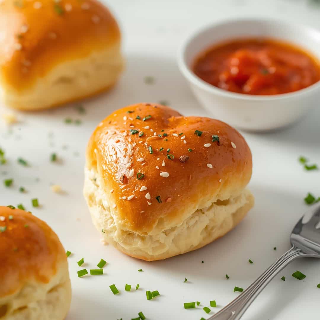 Heart Shaped Dinner Rolls