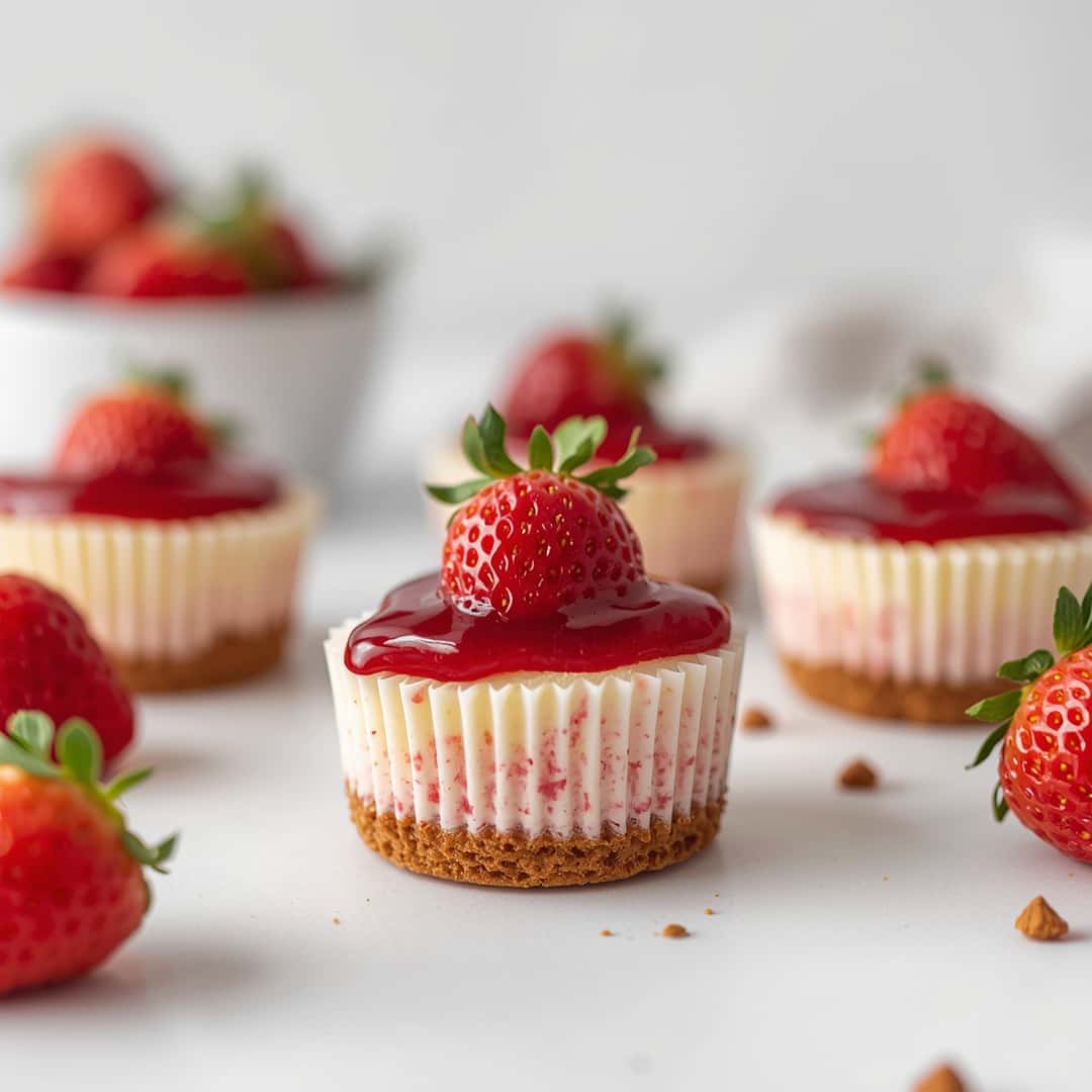 No Bake Strawberry Cheesecake Bites