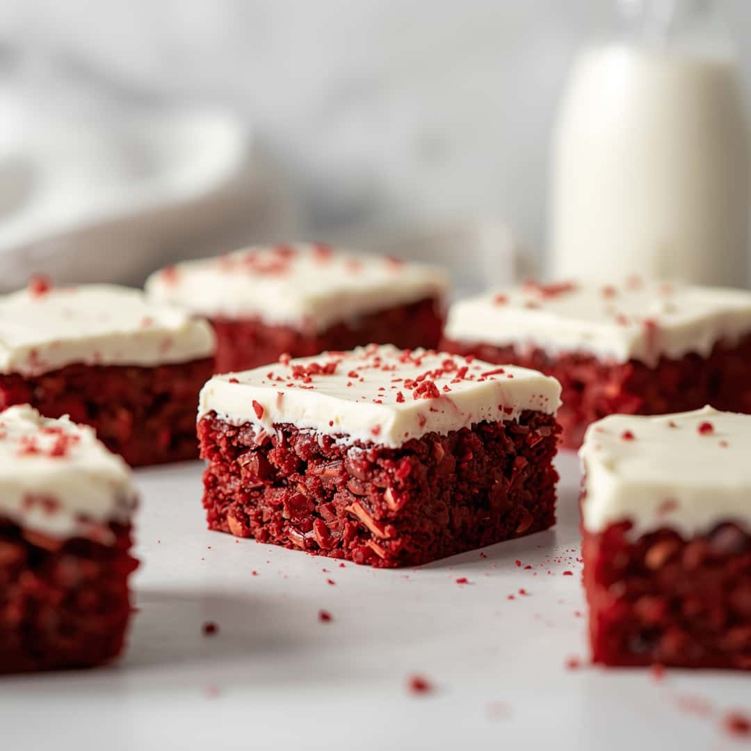 Red Velvet Brownies Cream Cheese Frosting