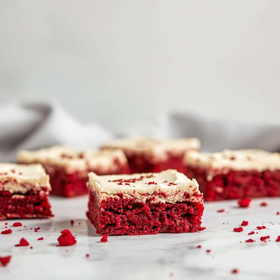 Red Velvet Cookie Bars