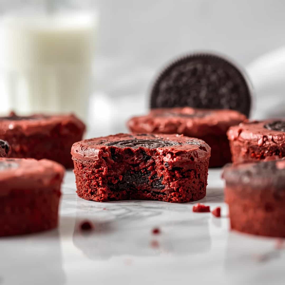 Red Velvet Oreo Truffle Brownies