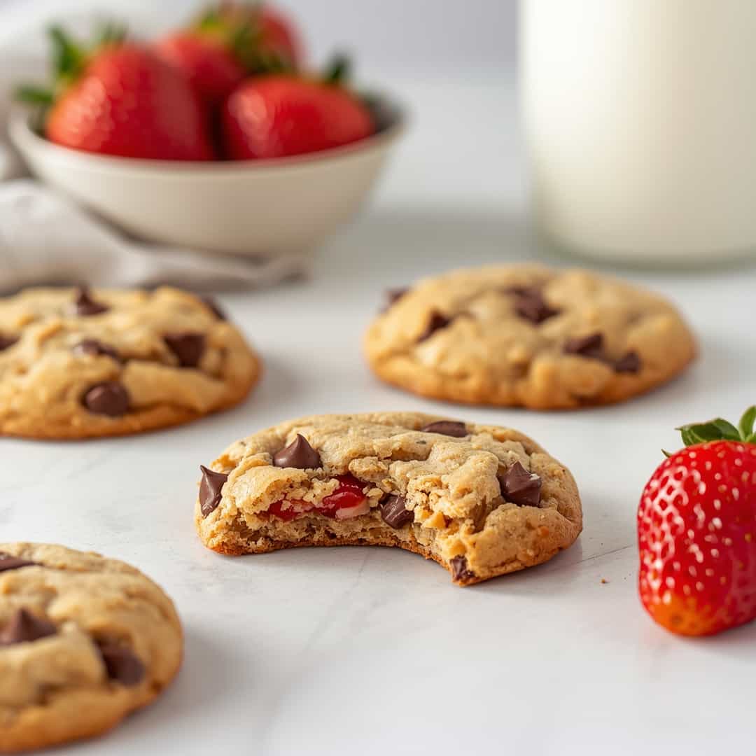 Strawberry Chocolate Chip Cake Mix Cookies