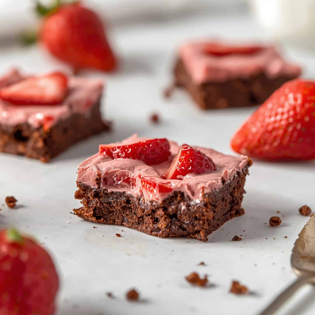 Strawberry Sweetheart Brownies