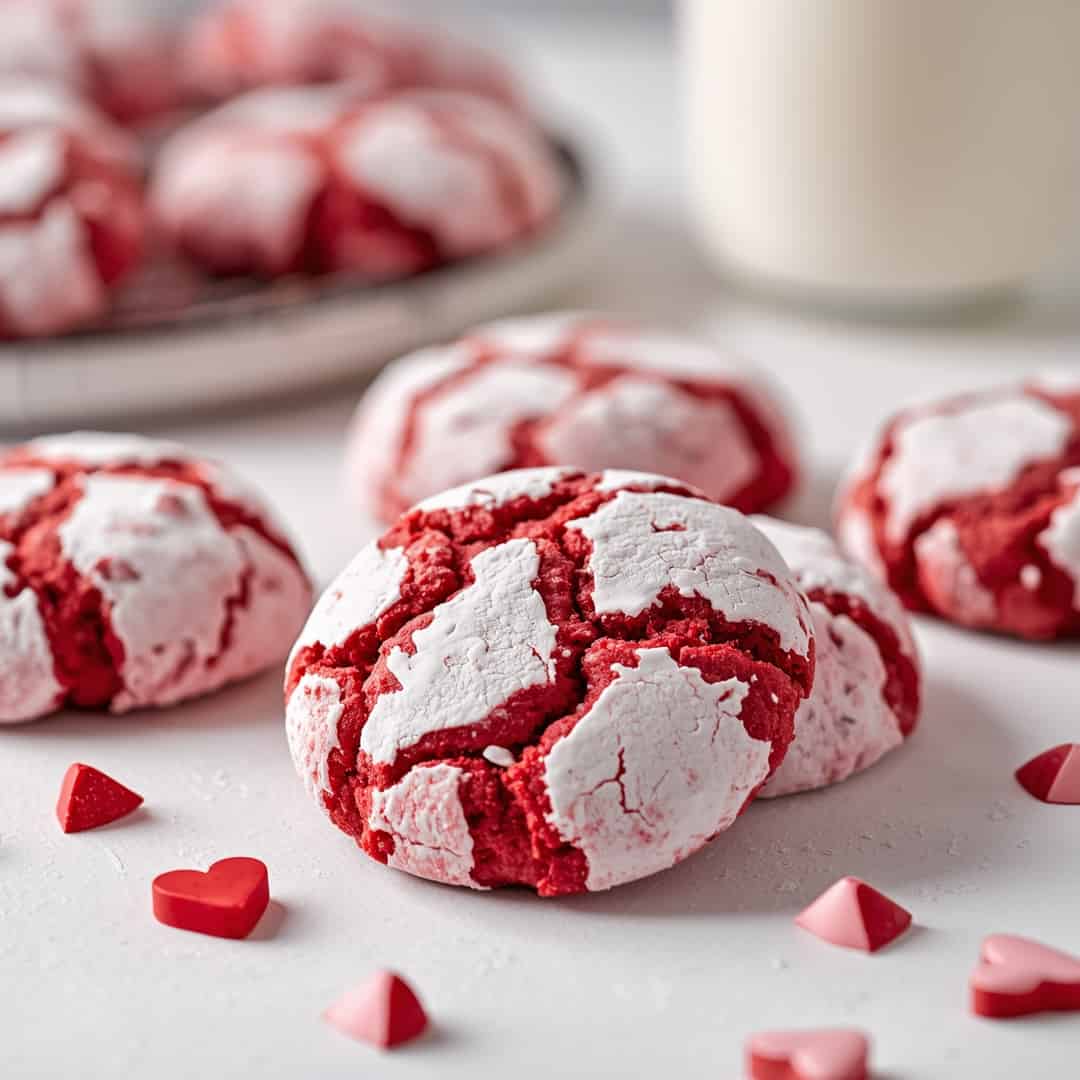 Valentine Crinkle Cookies