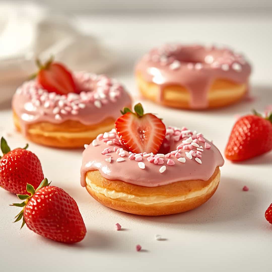 Valentine's Day Strawberry Donuts