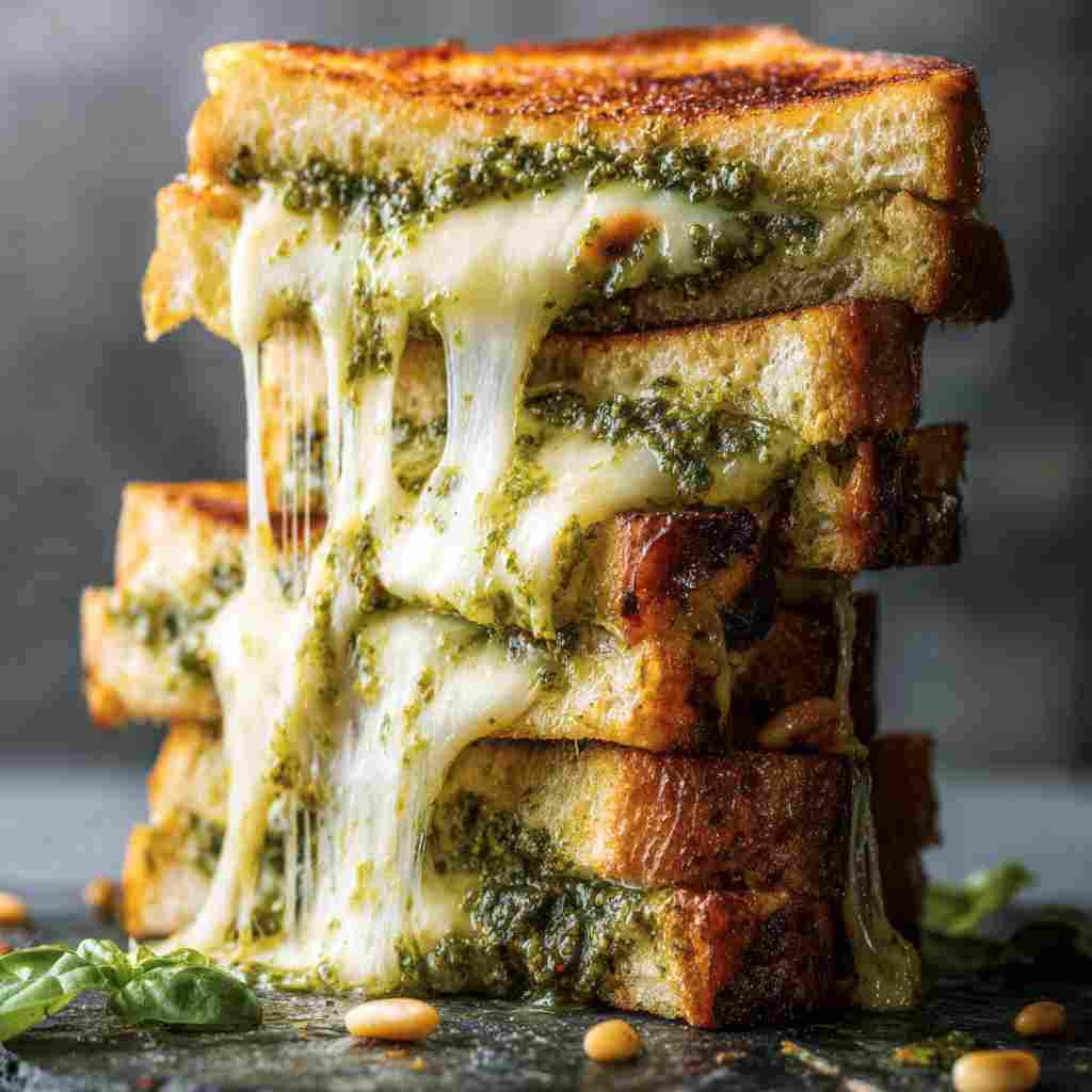 Best Pesto Grilled Cheese