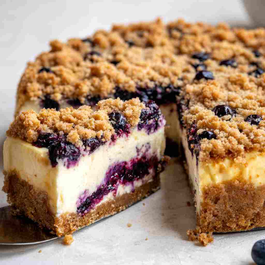 Blueberry Crumble Cheesecake Recipe