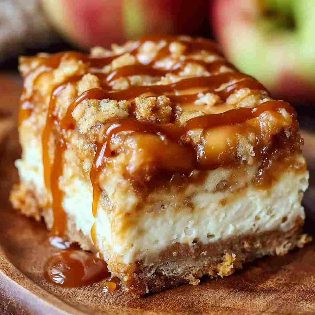 Caramel Apple Cheesecake Bars