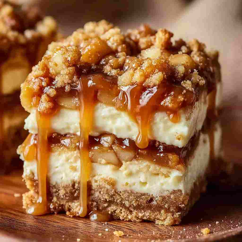 Caramel Apple Cheesecake Bars
