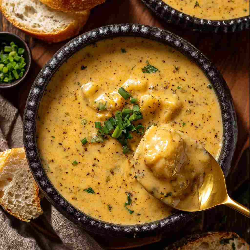 Cheddar Garlic Herb Potato Soup