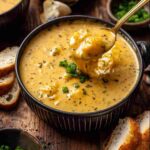 Cheddar Garlic Herb Potato Soup