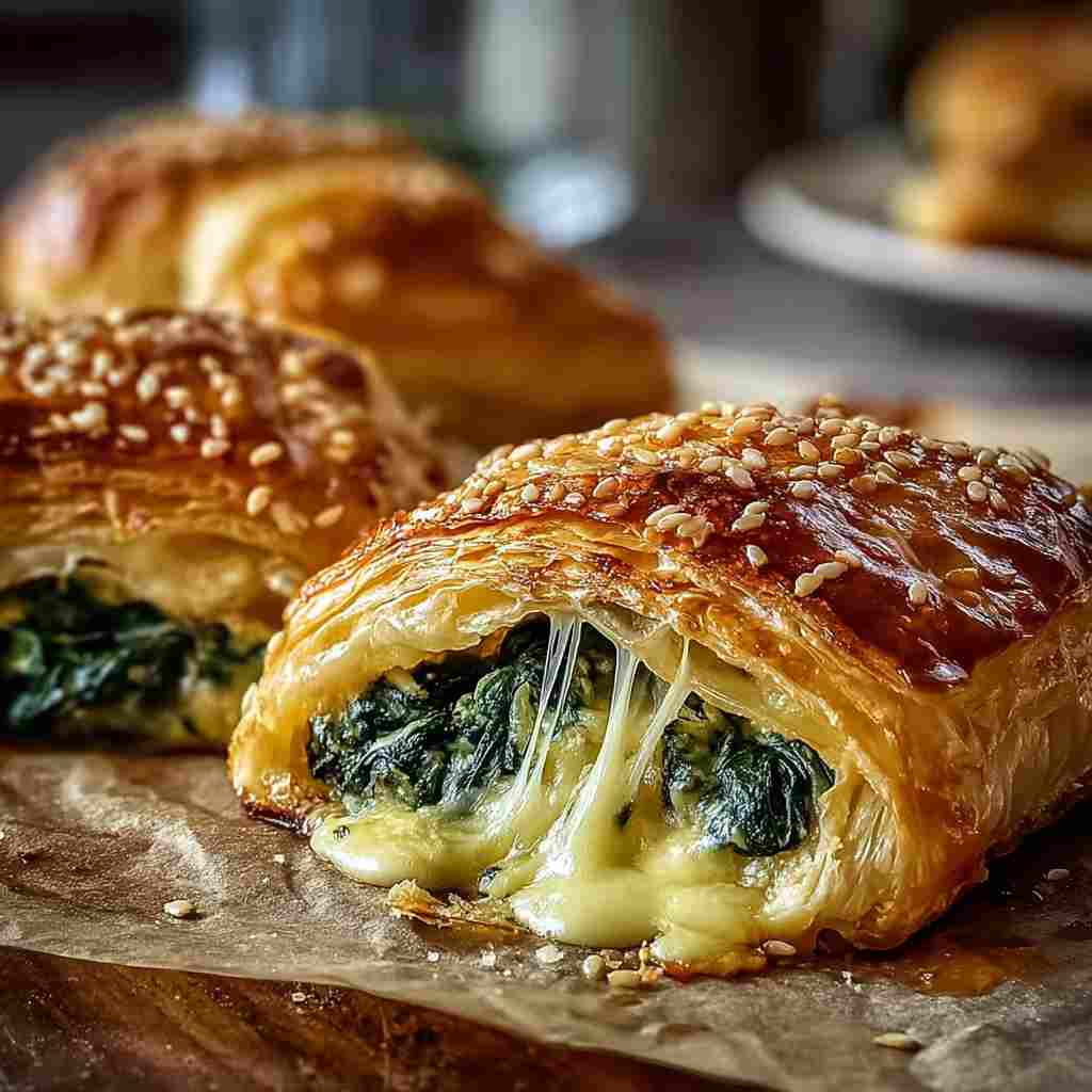 Cheese and Spinach Stuffed Pastry