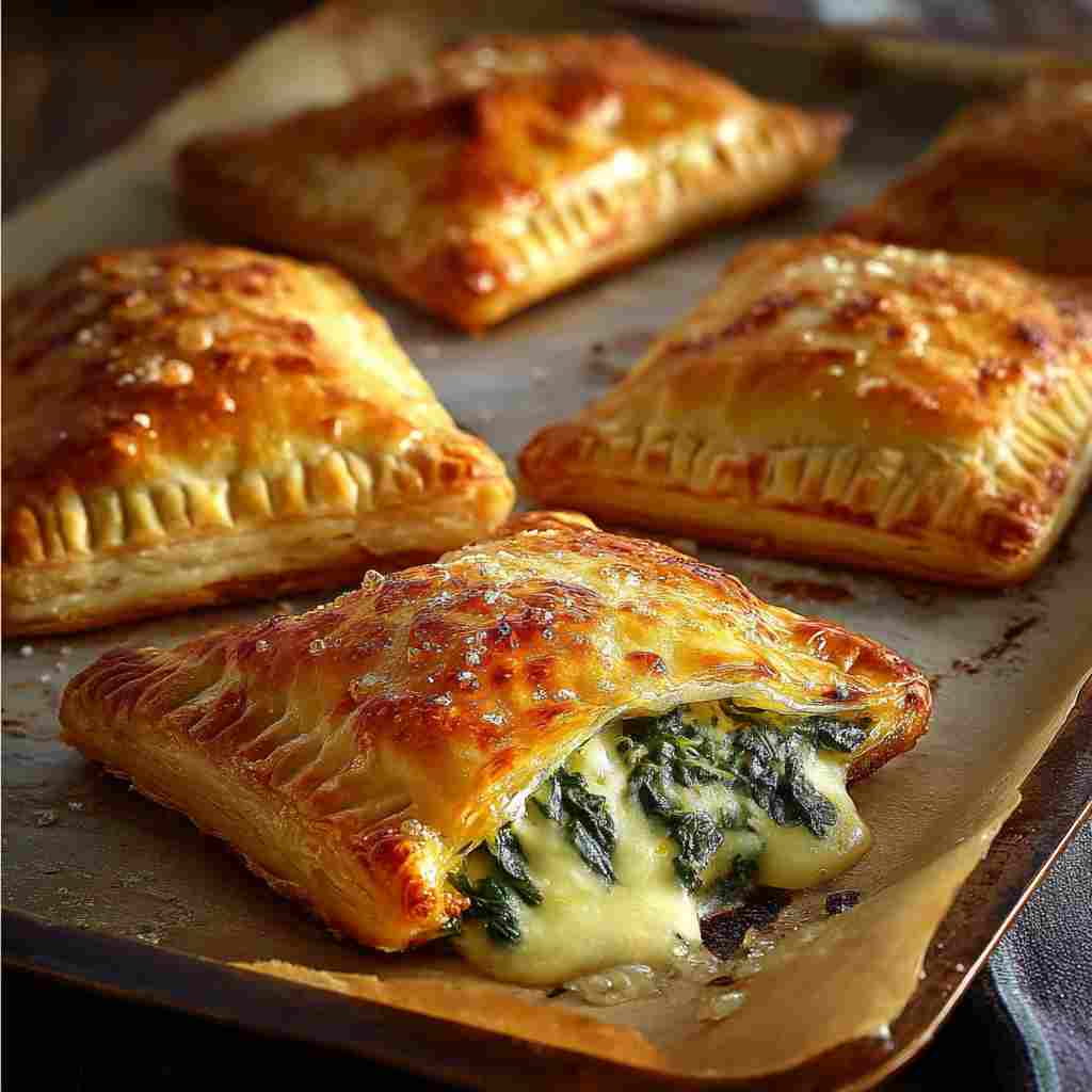 Cheese and Spinach Stuffed Pastry