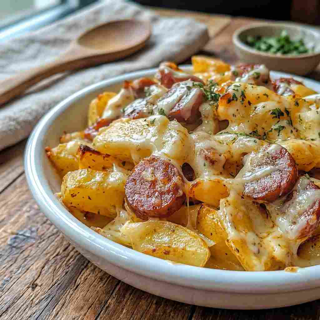 Cheesy Ranch Potatoes and Sausage