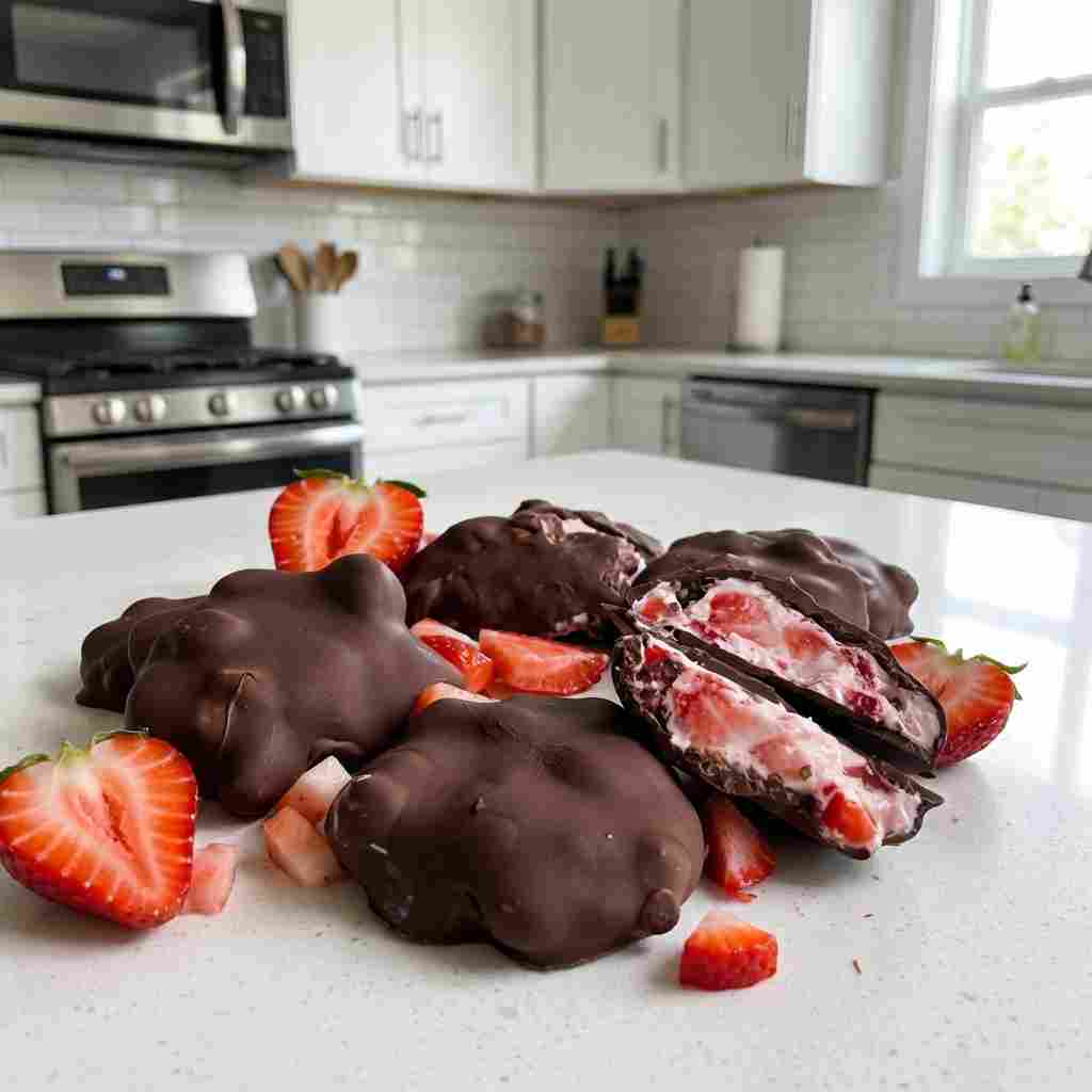 Chocolate Strawberry Yogurt Clusters (Viral Recipe!)