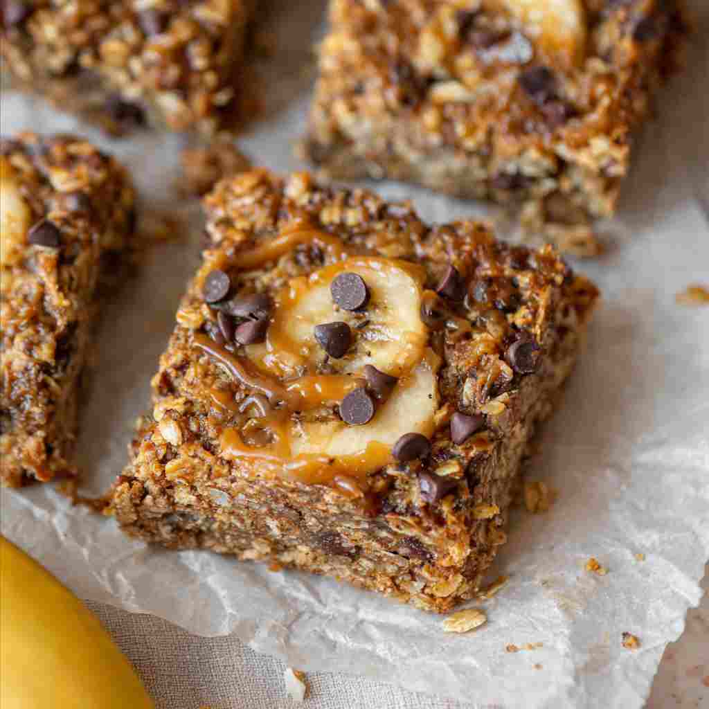 Healthy Banana Oatmeal Bars