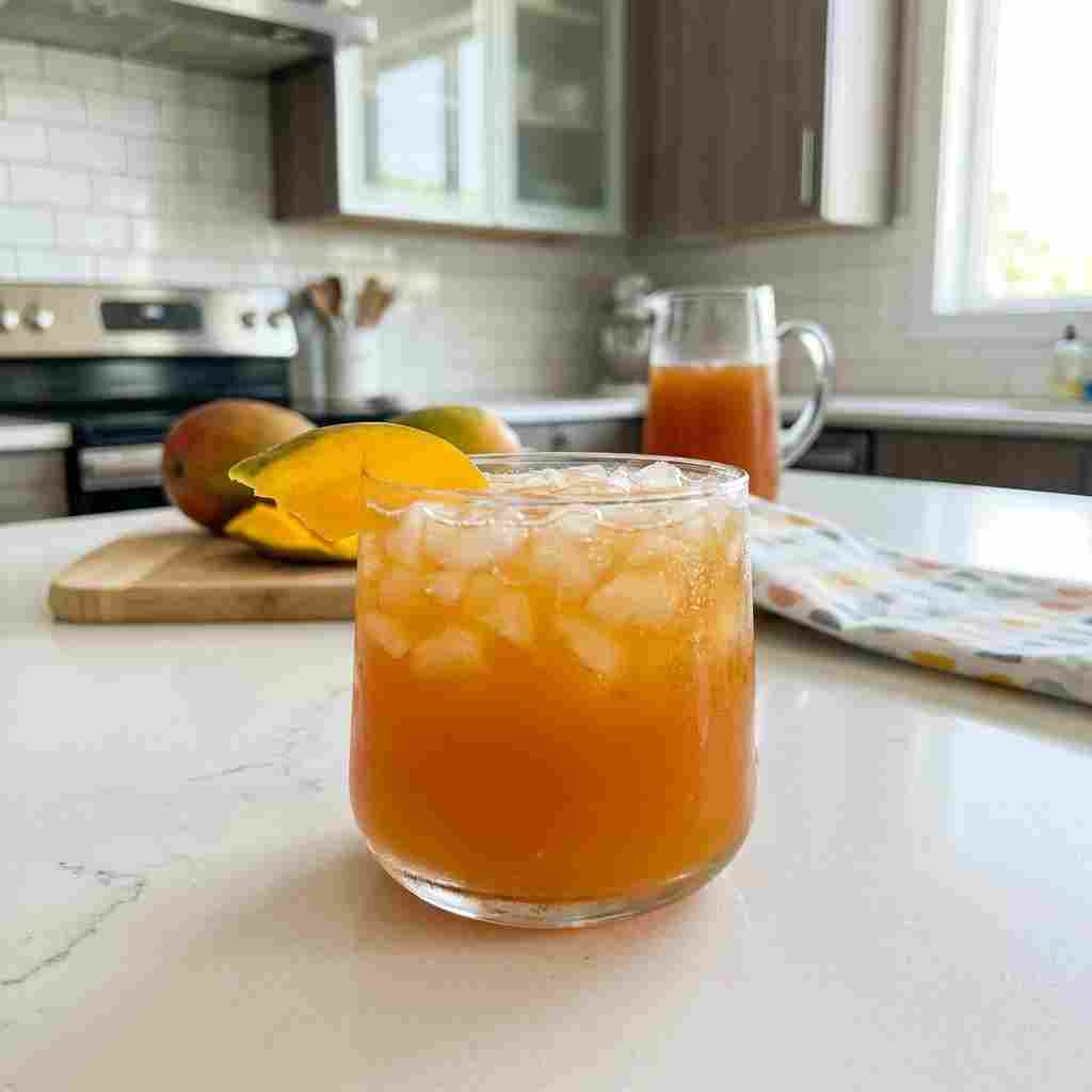 Homemade Mango Iced Tea